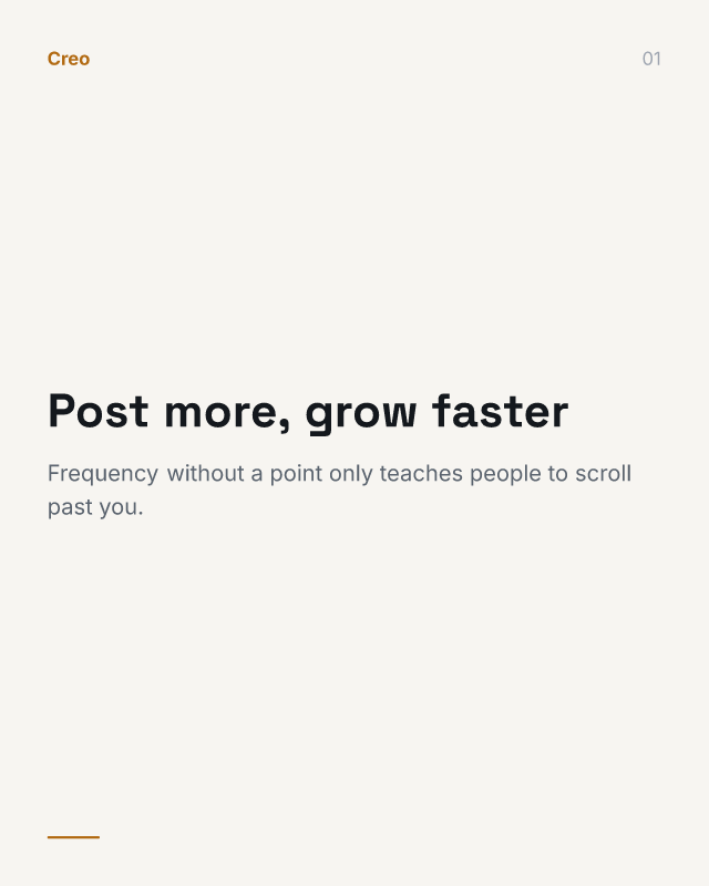 Slide 2: “Post more, grow faster” with the explanation beneath